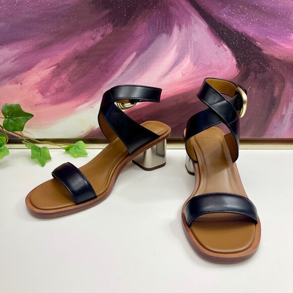 Vince Women's Dalia Strappy Block Heel Sandals in Black Size 6.5 - Picture 7 of 16